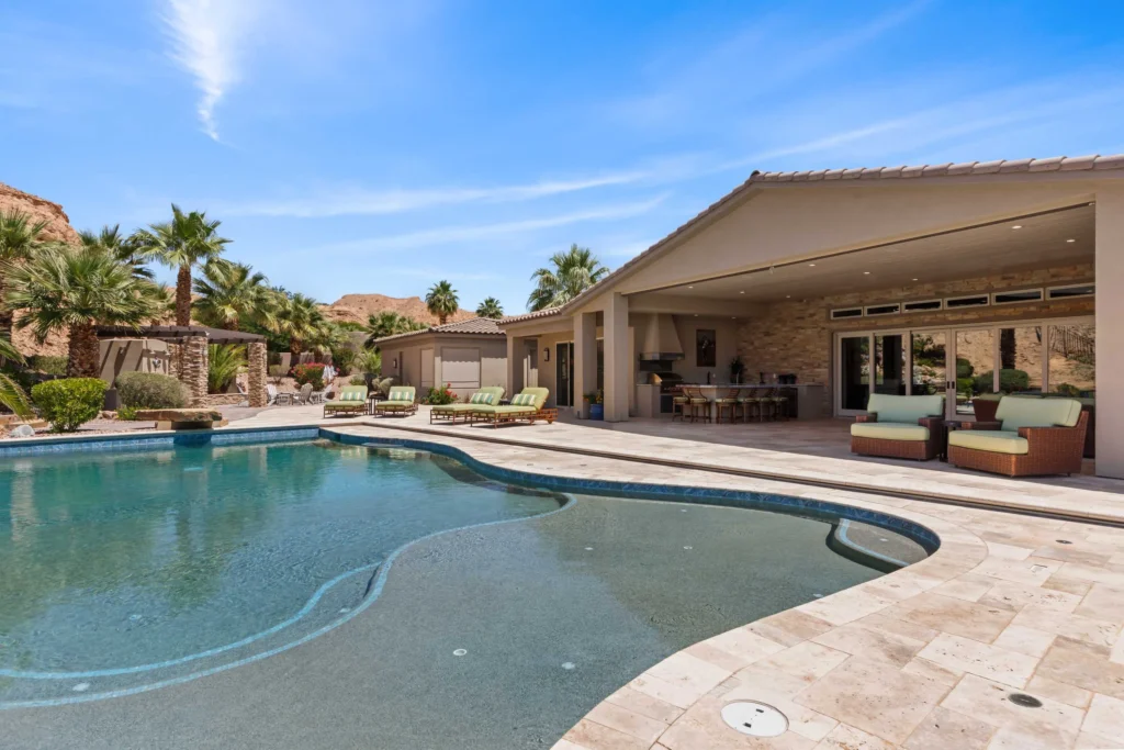 Backyard Pool of 631 La Scala Dr, Mesquite, NV 89027