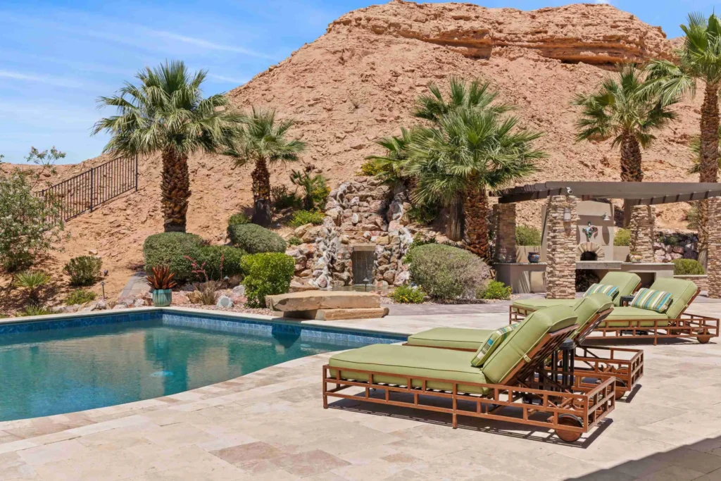 Backyard Pool of 631 La Scala Dr, Mesquite, NV 89027