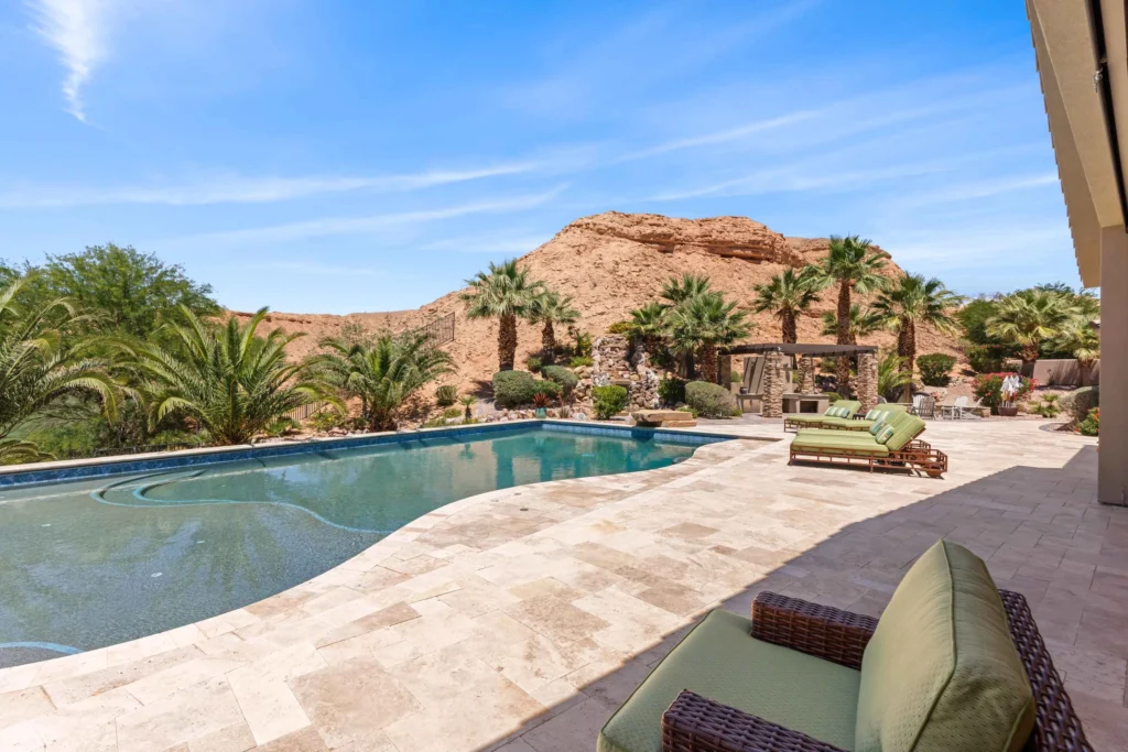 Backyard Pool of 631 La Scala Dr, Mesquite, NV 89027